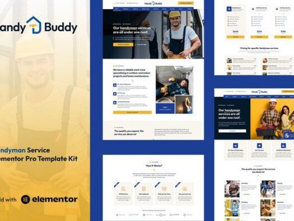 Handy Buddy - Handyman Services Elementor Pro Template Kit