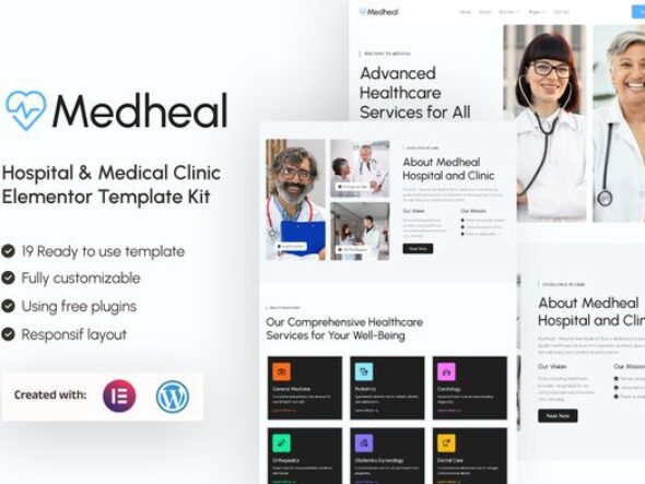 Medheal - Hospital & Medical Clinic Elementor Template Kit