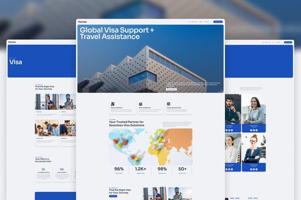 Navisa - Clean Modern Visa Agency Elementor Template Kit
