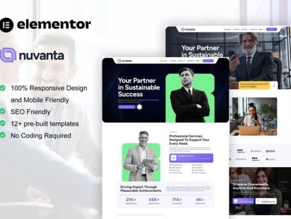 Nuvanta - Business Coach & Consulting Elementor Pro Template Kit