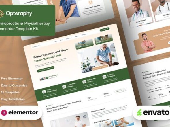 Opteraphy - Chiropractic & Physiotherapy Elementor Template Kit