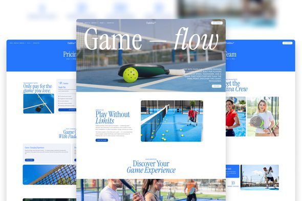 Padeliva - Sporty Padel & Tennis Elementor Template Kit