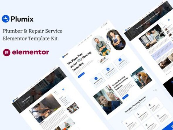 Plumix - Plumber & Repair Service Elementor Template Kit