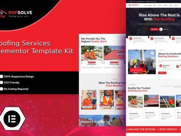 Roofsolve - Roofing Services Elementor Template Kit
