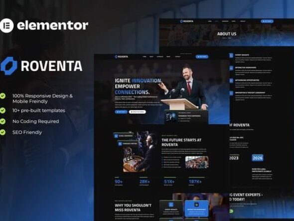 Roventa - Event & Conference Elementor Template Kit