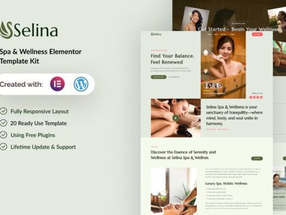 Selina - Spa & Wellness Elementor Template Kit