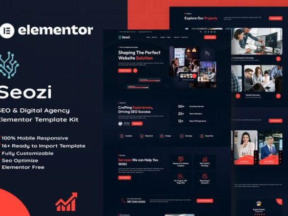 Seozi - SEO & Digital Marketing Agency Elementor Template Kit