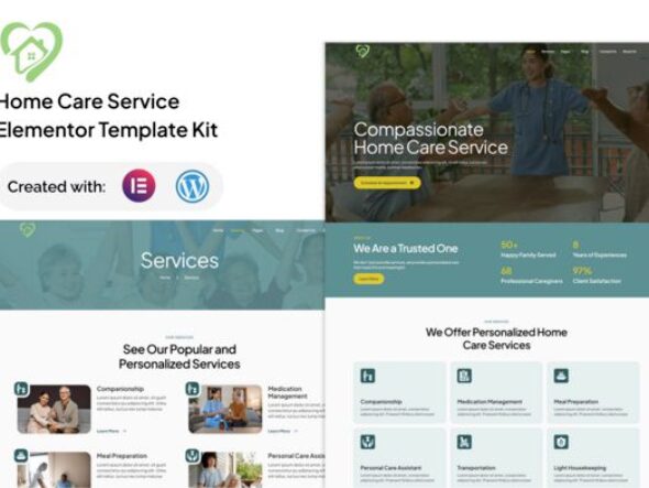 Serena – Home Care Services Elementor Template Kit