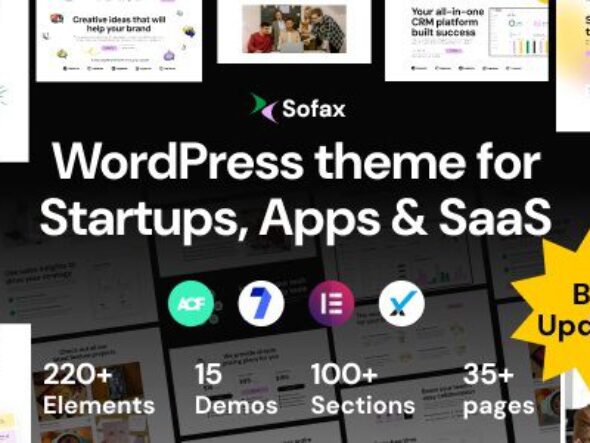 Sofax - Software & Startup WordPress Theme