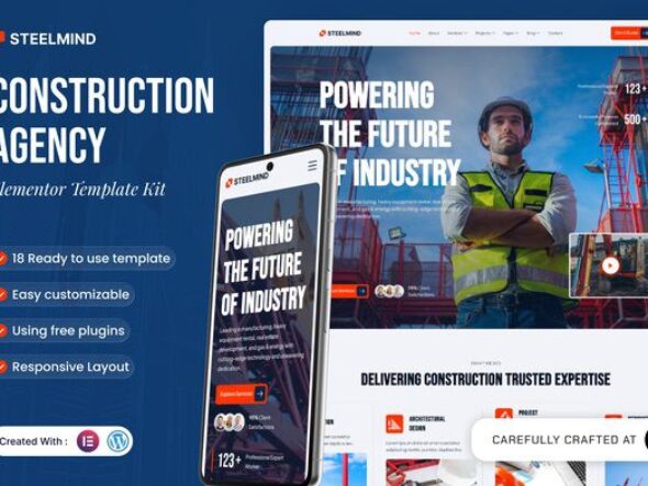 Steelmind - Construction Agency Elementor Template Kit