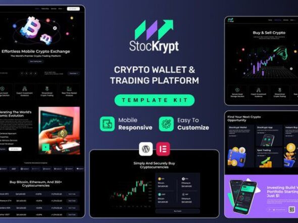 Stockrypt - Online Trading & Investment Elementor Template Kit