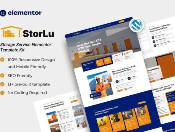 StorLu - Storage Service Elementor Template Kit