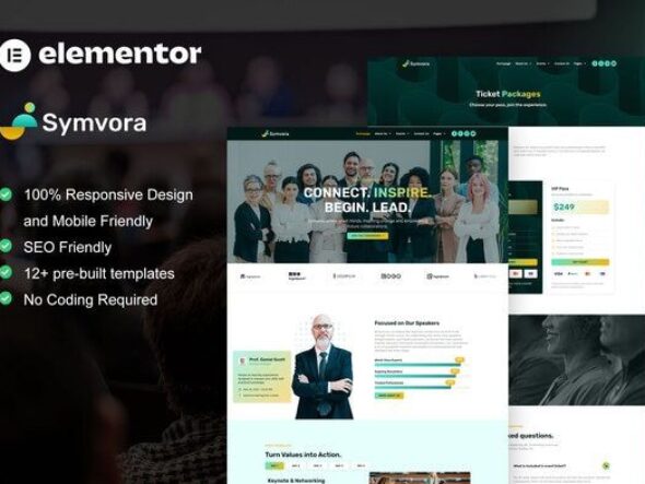 Symvora - Event & Conference Elementor Pro Template Kit