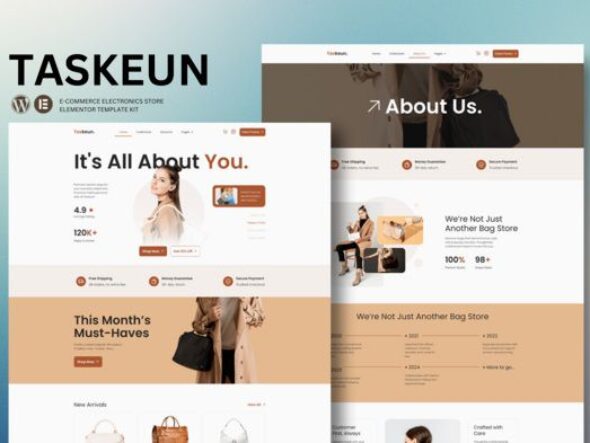 Taskeun - E-Commerce Bag Store Elementor Template Kit