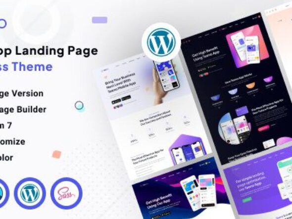 Teeno - App Landing WordPress Theme