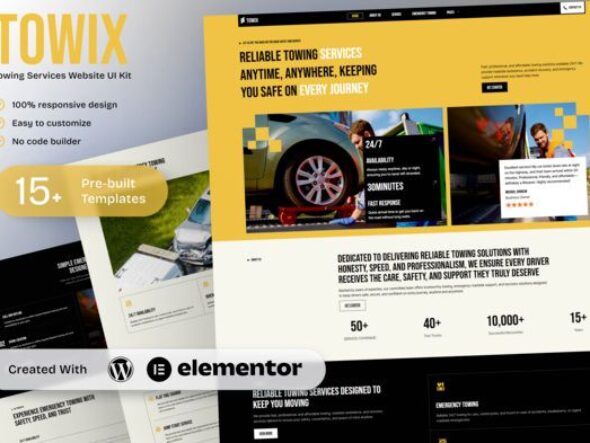Towix - Towing Services Elementor Template Kit