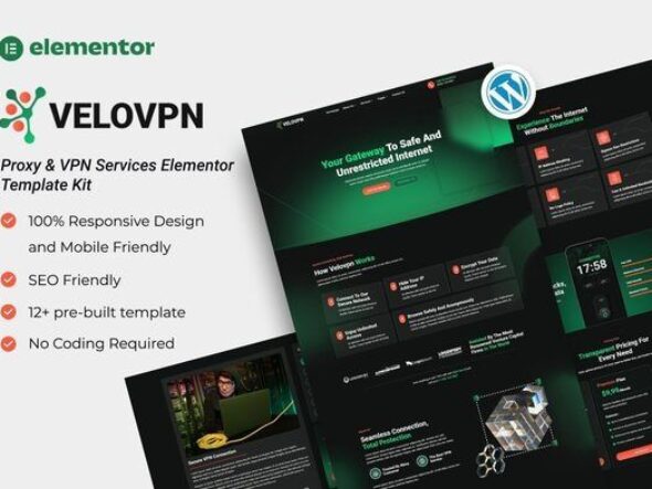 Velovpn – Proxy & VPN Services Elementor Template Kit