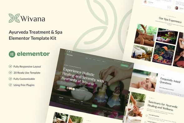 Wivana - Ayurveda Treatment & Spa Elementor Template Kit