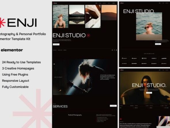 Enji - Photography & Personal Portfolio Elementor Template Kit