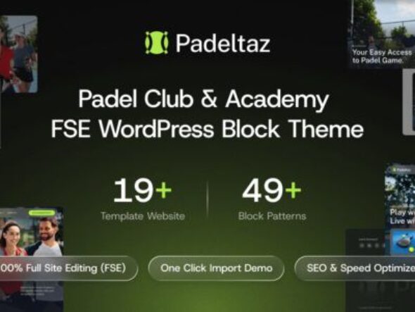 Padeltaz – Padel Club and Sports Academy FSE WordPress Block Theme