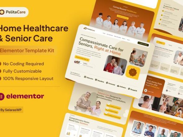 PelitaCare - Home Healthcare & Senior Care Elementor Pro Template Kit