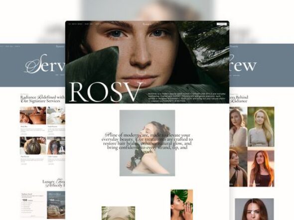 Rosavie - Soft Luxe Beauty Salon Elementor Template Kit