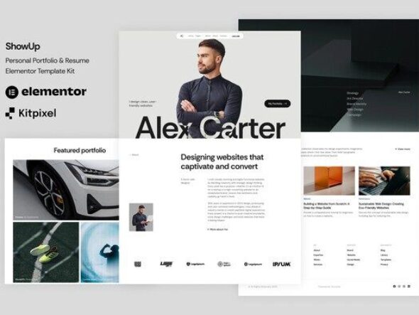 ShowUp - Personal Portfolio & Resume Elementor Template Kit
